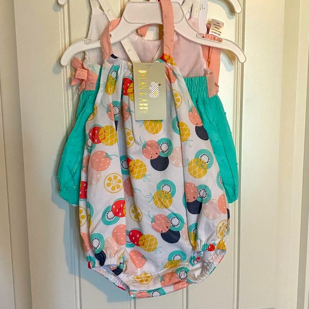 Dylan and Abby 6 Month Baby Girl Summer Outfits, NWT